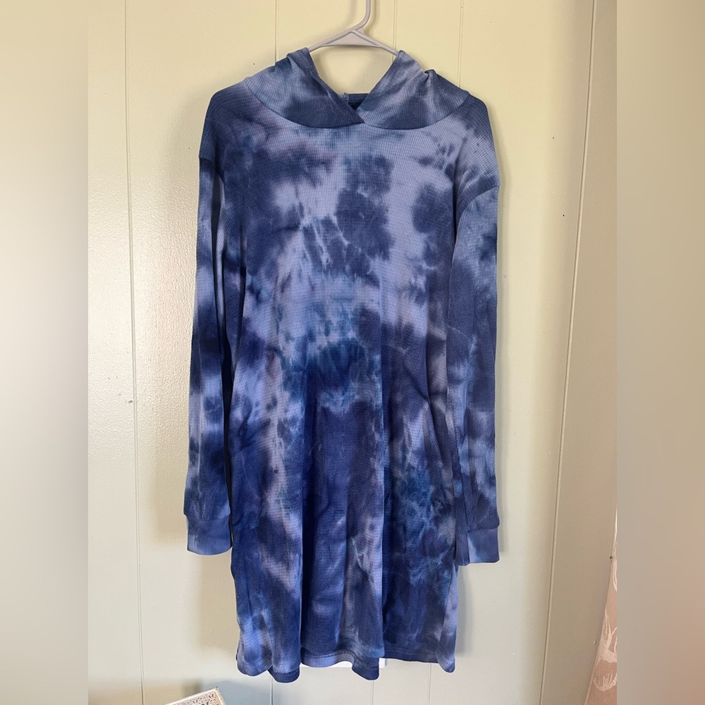 Blue Tie-Dye Hoodie